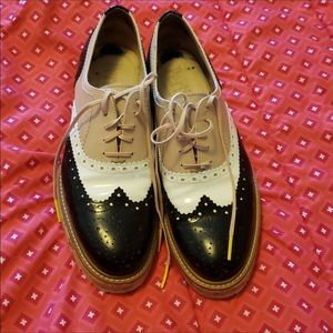 Blush/black and white Pertini oxfords brogues 38